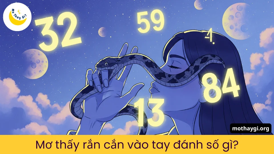 nằm mơ thấy rắn cắn vào tay đánh số gì