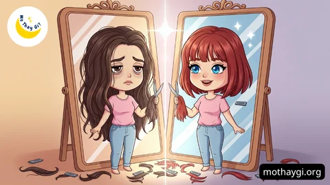 mơ thấy cắt tóc